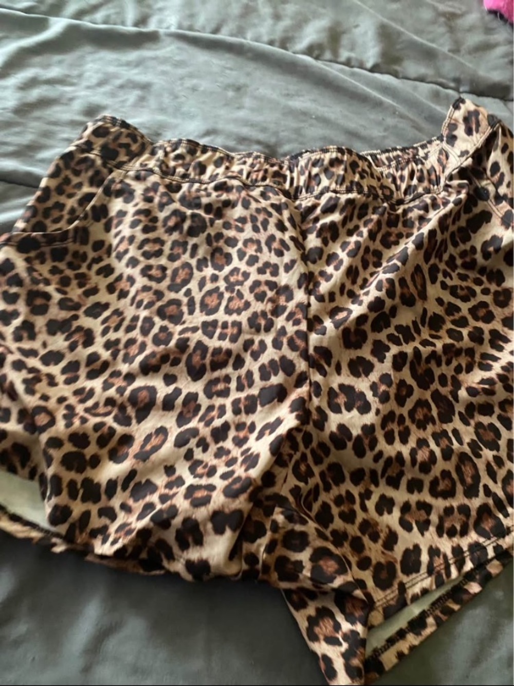 torrid Leopard Print Swim Shorts in Brown and Black